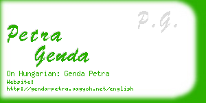 petra genda business card